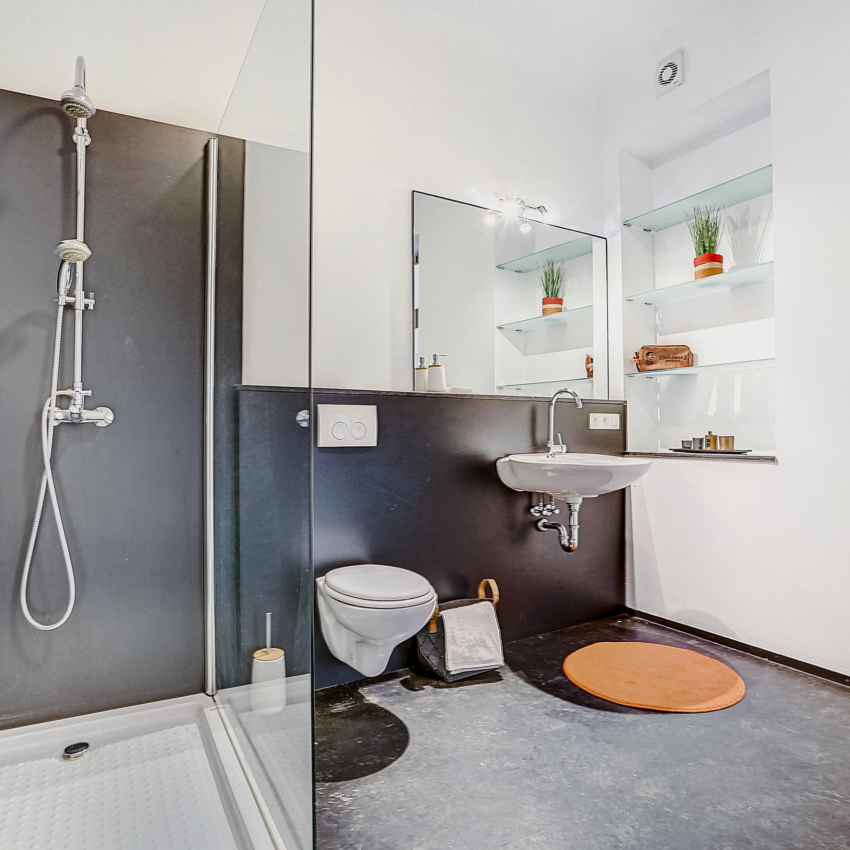 Leere Immobilie - Badezimmer - nachher Habitation vide - salle de bain - après