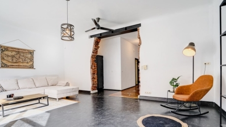 Leere Immobilie - Wohnzimmer - nachher Habitation vide - salon - après